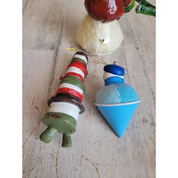 Snowman variety dad stack totem tree ornament Xmas set unique - Picture 10 of 10